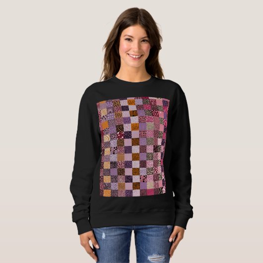 Patchwork-Ästhetik-Sweatshirt Sweatshirt (Vorne ganz)