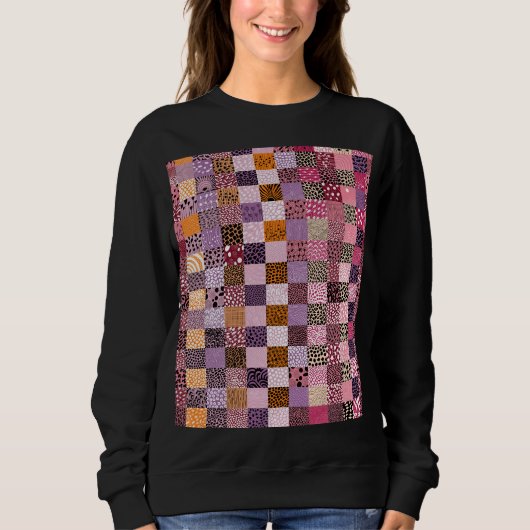 Patchwork-Ästhetik-Sweatshirt Sweatshirt (Vorderseite)