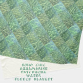 Patchwork aus Aquamarine Blue Water Boho Chic Fleecedecke