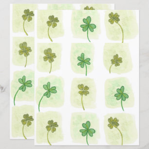 Patchwork aus Kleeblättern und Clover Scrapbook