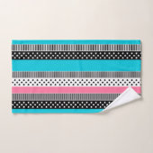 Patchwork aus mehrfarbigen Streifen aus Stoff i Badhandtuch Set (Handtuch)