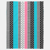 Patchwork aus mehrfarbigen Streifen aus Stoff i Fleecedecke (Vorderseite)