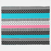 Patchwork aus mehrfarbigen Streifen aus Stoff i Fleecedecke (Vorderseite (Horizontal))