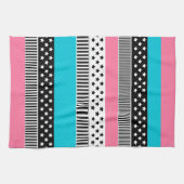 Patchwork aus mehrfarbigen Streifen aus Stoff i Geschirrtuch (Horizontal)
