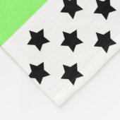 Patchwork aus schwarz-weiß und neonfarbenen Streif Fleecedecke (Ecke)
