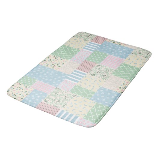 Patchwork Badematte (Schrägansicht)