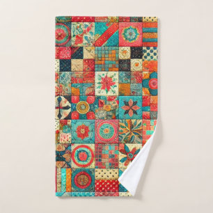 Patchwork Badhandtuch Set