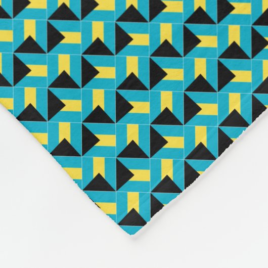 Patchwork Bahamas Flag Muster Fleecedecke (Ecke)