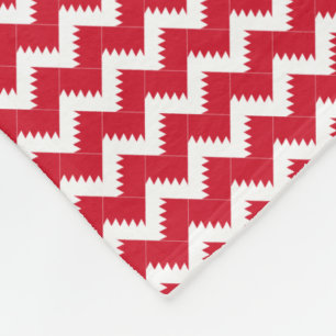 Patchwork Bahrain Flag Muster Fleecedecke