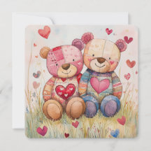 Patchwork-Bären Valentinstag