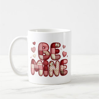 Patchwork "Be Mine" Valentine's Mug Kaffeetasse