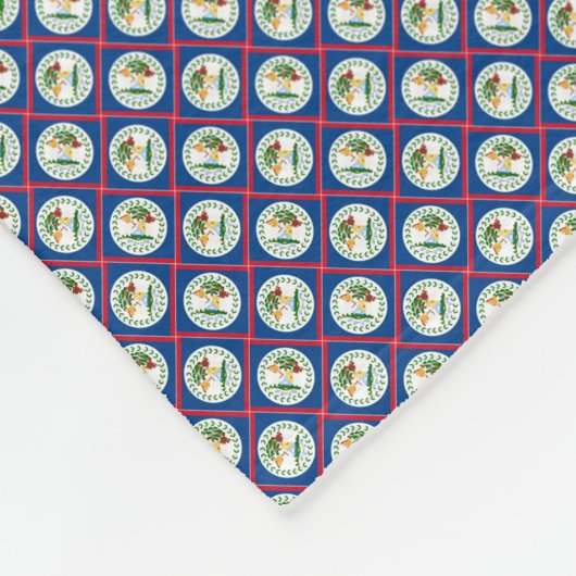 Patchwork Belize Flag Muster Fleecedecke (Ecke)