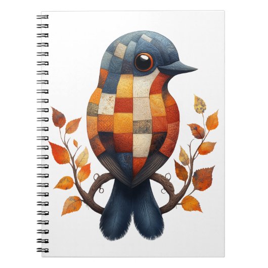 Patchwork-Bird-Notebook Notizblock (Vorderseite)