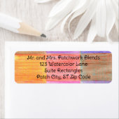 Patchwork Blends in Watercolor, Address Labels (Insitu)