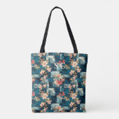 Patchwork Bloral & Geometric mit Kirschblossom Tasche (Rückseite)