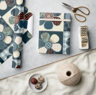Patchwork-Blume Geschenkpapier