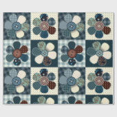 Patchwork-Blume Geschenkpapier (Flach)