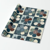 Patchwork-Blume Geschenkpapier (Ungerollt)