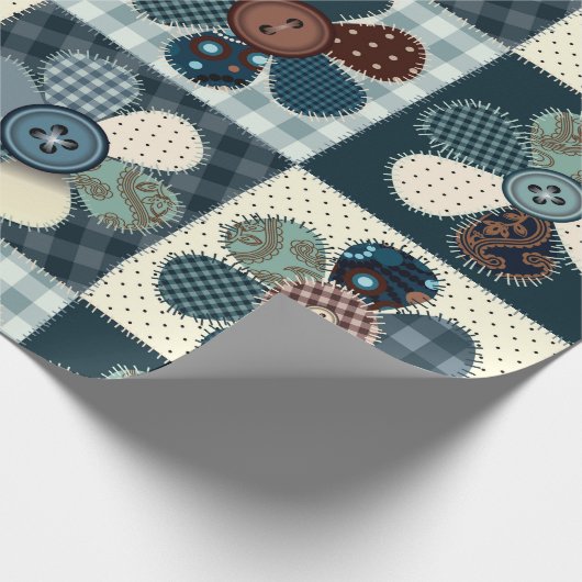 Patchwork-Blume Geschenkpapier (Ecke)