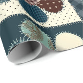 Patchwork-Blume Geschenkpapier (Rolleneckpunkt)