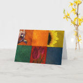Patchwork Blume-Gruß Karte (Gelbe Blume)