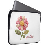 Patchwork Blume im Landhausstil Laptopschutzhülle (Vorne Rechts)