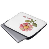 Patchwork Blume im Landhausstil Laptopschutzhülle (Vorne Knopf)