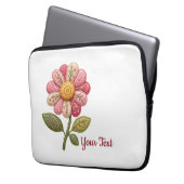 Patchwork Blume im Landhausstil Laptopschutzhülle (Vorderseite Links)