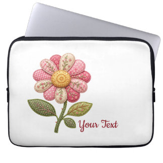 Patchwork Blume im Landhausstil Laptopschutzhülle