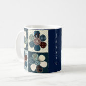 Patchwork-Blume Personalisiert Kaffeetasse (Vorderseite Links)