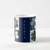 Patchwork-Blume Personalisiert Kaffeetasse (Mittel)