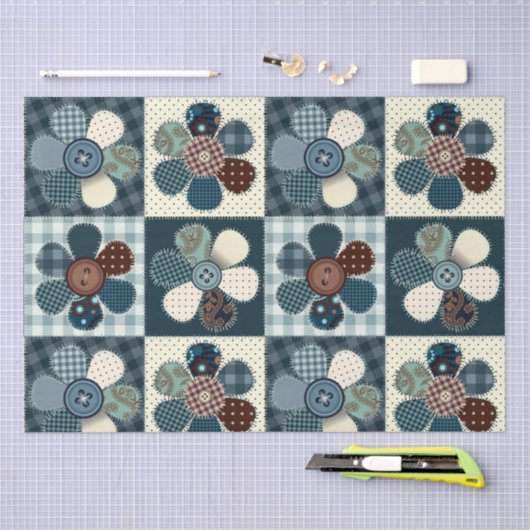 Patchwork-Blume Seidenpapier (Handwerk)