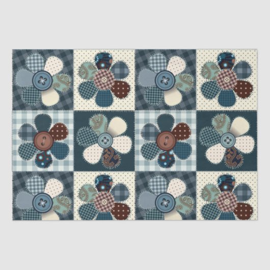 Patchwork-Blume Seidenpapier (Vorderseite)