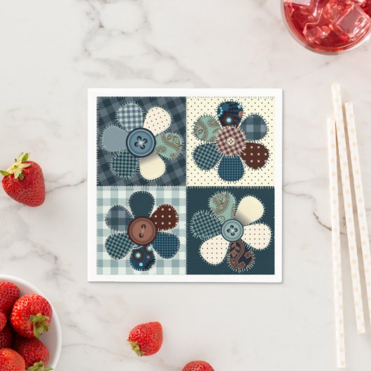 Patchwork-Blume Serviette (Beispiel)