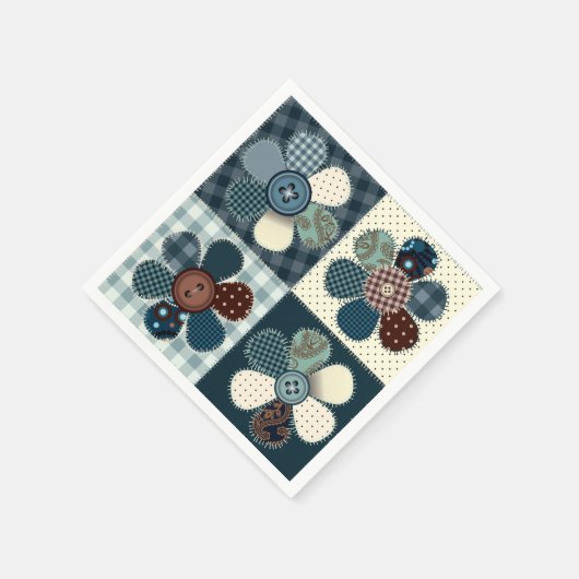 Patchwork-Blume Serviette (Ecke)