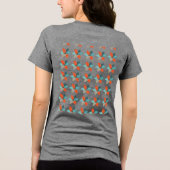 Patchwork-Blume Tri-Blend Shirt (Rückseite)