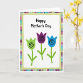 Patchwork-Blumen-Frühlingskarte Karte (Gelbe Blume)