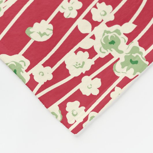 Patchwork Blumen: Handgezeichnete Ornamente. Fleecedecke (Ecke)