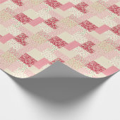Patchwork Blumen: Handgezeichnete Ornamente. Geschenkpapier (Ecke)