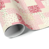 Patchwork Blumen: Handgezeichnete Ornamente. Geschenkpapier (Rolleneckpunkt)