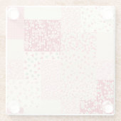 Patchwork Blumen: Handgezeichnete Ornamente. Glasuntersetzer (Rückseite)