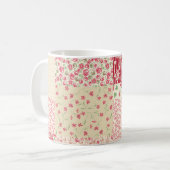 Patchwork Blumen: Handgezeichnete Ornamente. Kaffeetasse (Vorderseite Links)