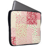 Patchwork Blumen: Handgezeichnete Ornamente. Laptopschutzhülle (Vorne Rechts)