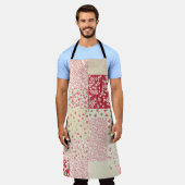 Patchwork-Blumen: Handgezeichnete Ornamente. Schürze (Getragen)