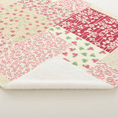 Patchwork Blumen: Handgezeichnete Ornamente. Sherpadecke (3/4)