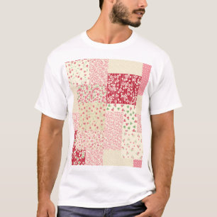 Patchwork Blumen: Handgezeichnete Ornamente. T-Shirt