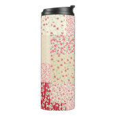 Patchwork Blumen: Handgezeichnete Ornamente. Thermosbecher (Nach links gedreht)
