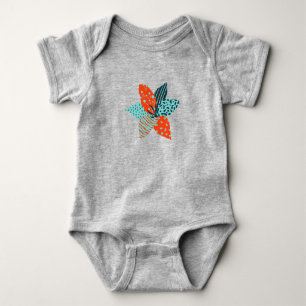Patchwork-Blumen-Sommer-Kinder-Mädchen Baby Strampler
