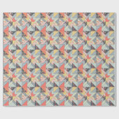 Patchwork-Blumen: Vintage-Ornament Geschenkpapier (Flach)