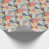 Patchwork-Blumen: Vintage-Ornament Geschenkpapier (Ecke)